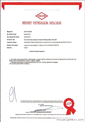 Hizmet Yeterlilik Belgesi